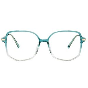 Teal and Clear Gradient Glasses - Frame Only (No Prescription)